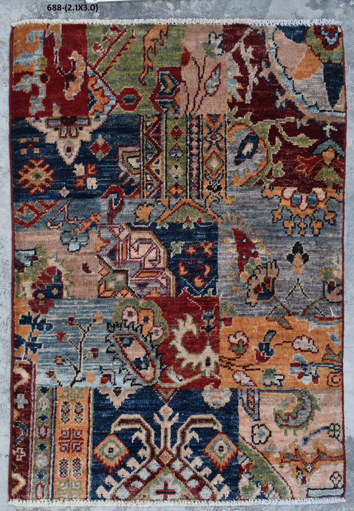 Aryan Handmade Turkish Wool Rug 2' × 3' – Style 688