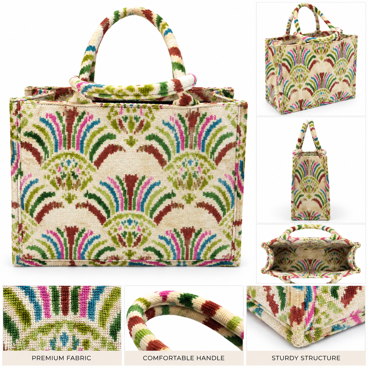 Eternal Leaf Luxe Tote Bag – Serpentine Ikat