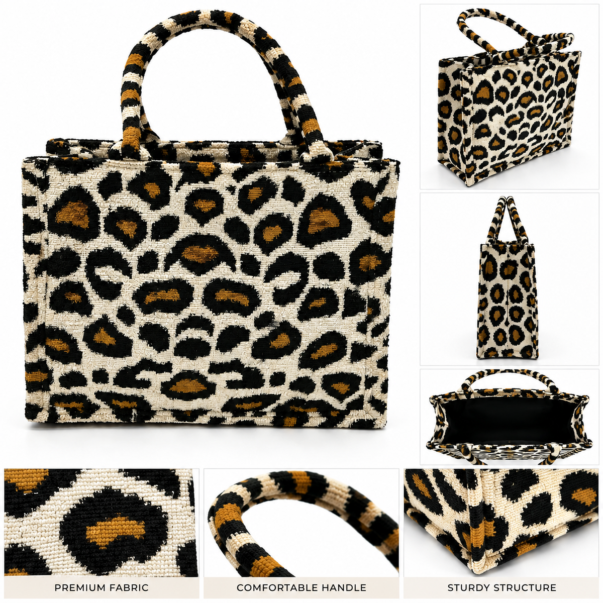 Eternal Leaf Luxe Tote Bag – Emerald Vine Ikat