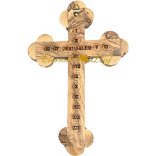 Load image into Gallery viewer, Handmade Certified Olive Wood Cross w/ Crucifix from The Holy Land