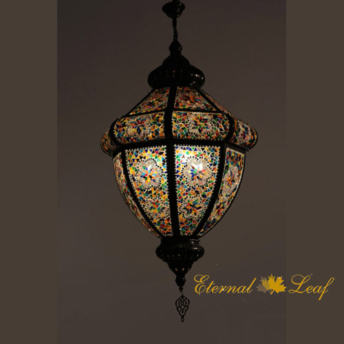 Turkish Stained | Mosaic Glass Victorian Style Ceiling Lamp (FM-BT-T)