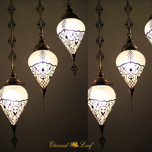 Turkish The Ottoman | Handmade Glass Rectangle Chandelier (L-M-KA)