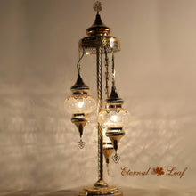 Load image into Gallery viewer, Turkish Stained | Cracked Glass Floor Lamp