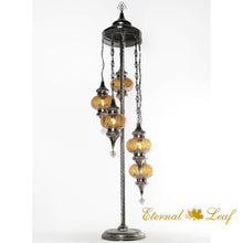 Load image into Gallery viewer, Turkish Stained | Cracked Glass Floor Lamp