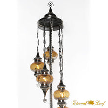 Load image into Gallery viewer, Turkish Stained | Cracked Glass Floor Lamp