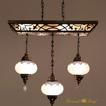 Load image into Gallery viewer, Turkish The Ottoman | Handmade Glass Rectangle Chandelier (LP-N3-AU)