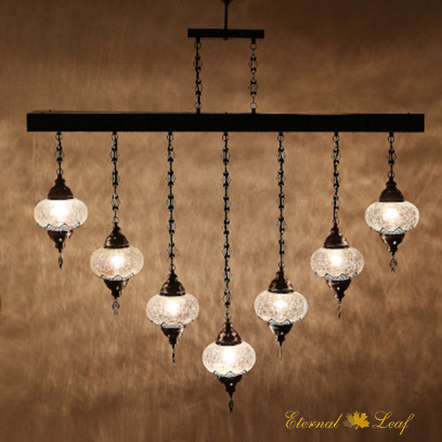 Turkish The Ottoman | Handmade Glass Rectangle Chandelier (LP-N3-AU)