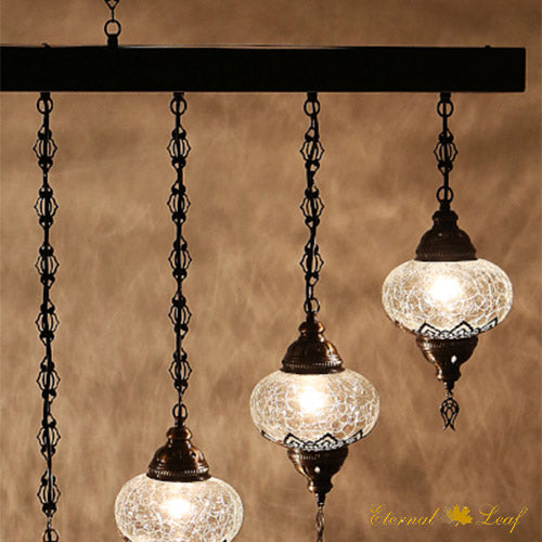 Turkish The Ottoman | Handmade Glass Rectangle Chandelier (LP-N3-AU)