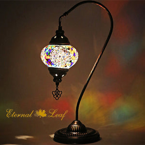 Turkish Stained | Mosaic Glass Gooseneck Table Lamp