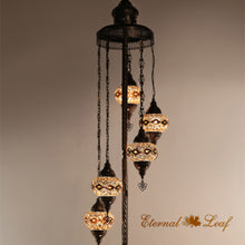 Load image into Gallery viewer, Turkish Stained | Mosaic Glass No:2 Globe Size Floor Lamp