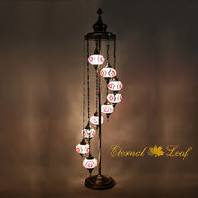 Load image into Gallery viewer, Turkish Stained | Mosaic Glass No:2 Globe Size Floor Lamp