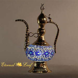 Turkish Stained | ibrik Shape Mosaic Glass Table Lamp