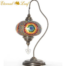 Load image into Gallery viewer, Turkish Stained | Mosaic Glass Gooseneck Table Lamp