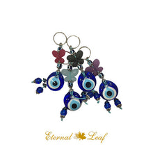 Load image into Gallery viewer, Powerful Protective Evil Eye Key Chain w/ Butterfly