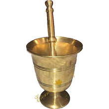 Load image into Gallery viewer, Handmade Turkish Brass Mortar & Pestle