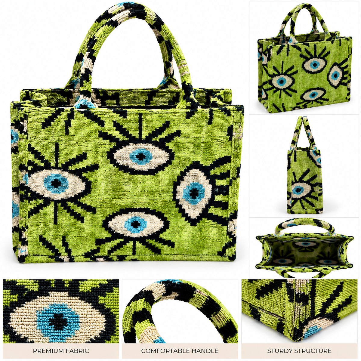 Eternal Leaf Luxe Tote Bag – Honeycomb Ikat