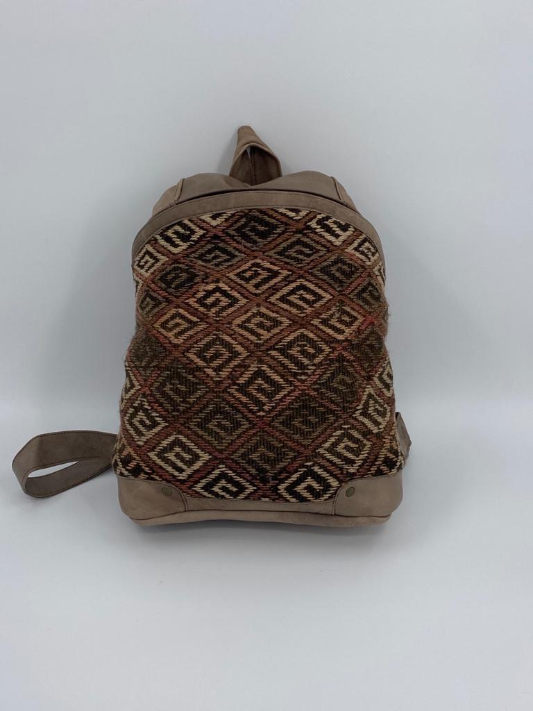 100% Antique Wool, Handmade and Vegetable Dye Backpacks