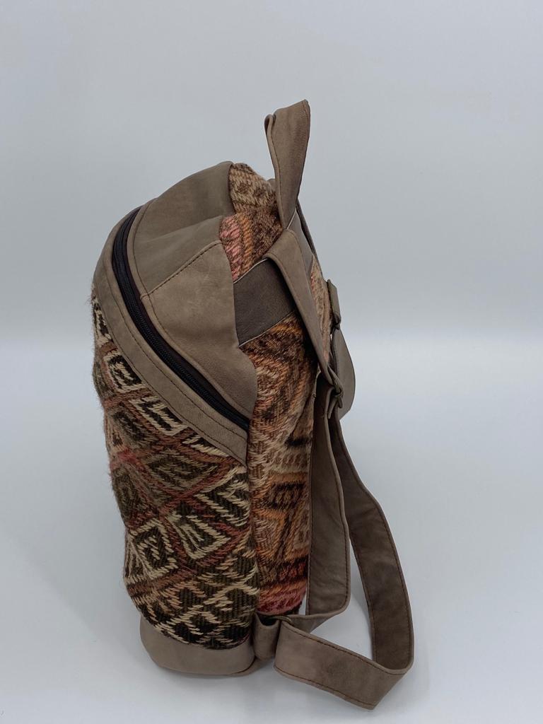 100% Antique Wool, Handmade and Vegetable Dye Backpacks
