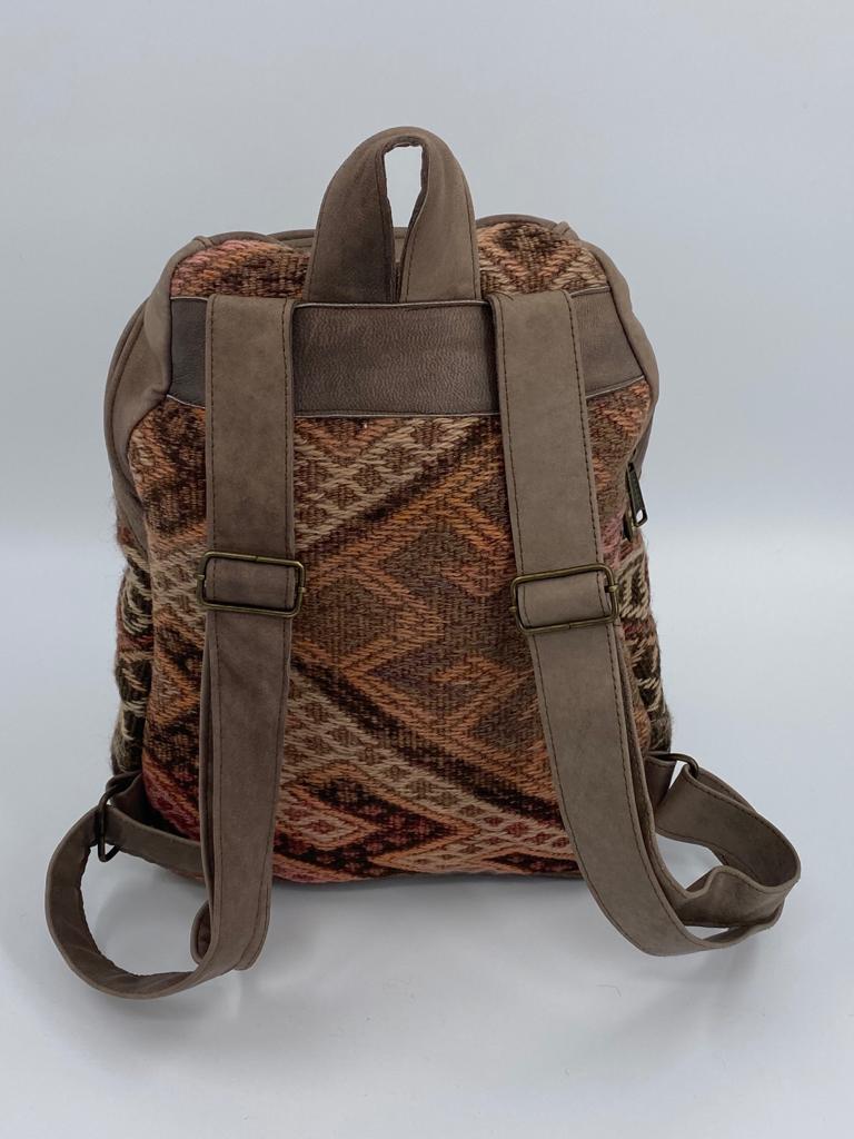 100% Antique Wool, Handmade and Vegetable Dye Backpacks