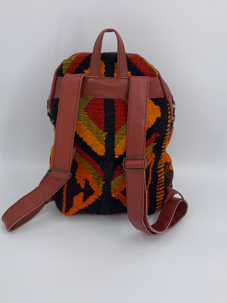 100% Antique Wool, Handmade and Vegetable Dye Backpacks