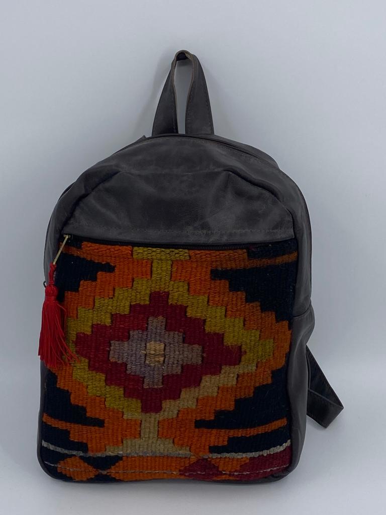 100% Antique Wool, Handmade and Vegetable Dye Backpacks