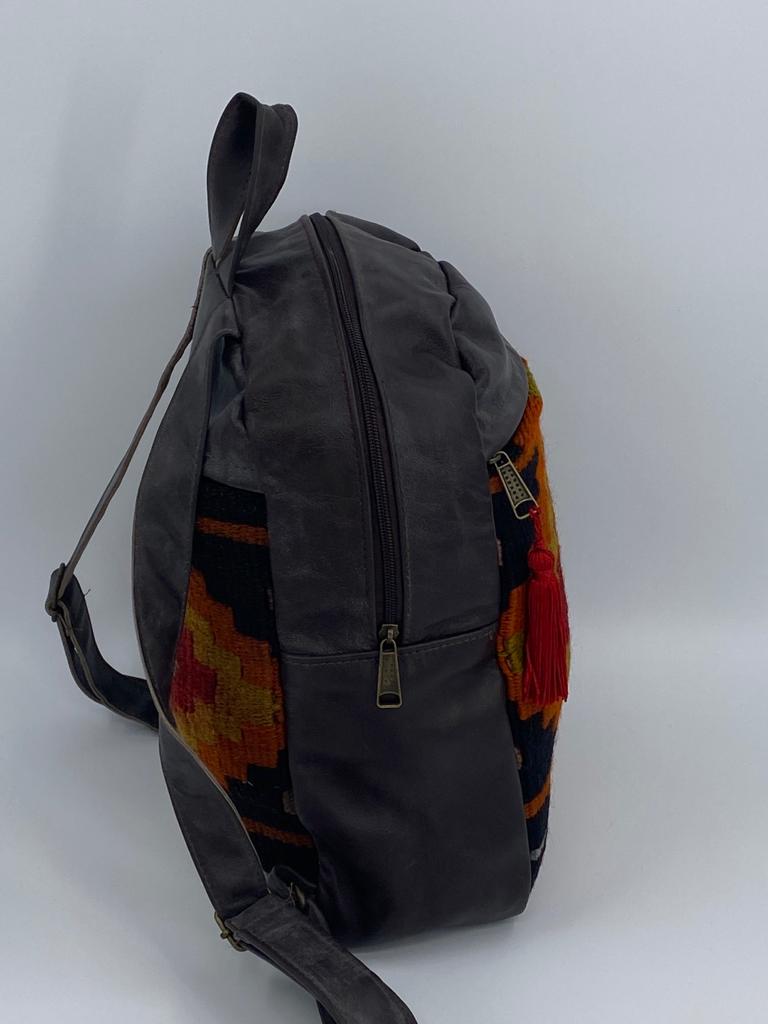 100% Antique Wool, Handmade and Vegetable Dye Backpacks