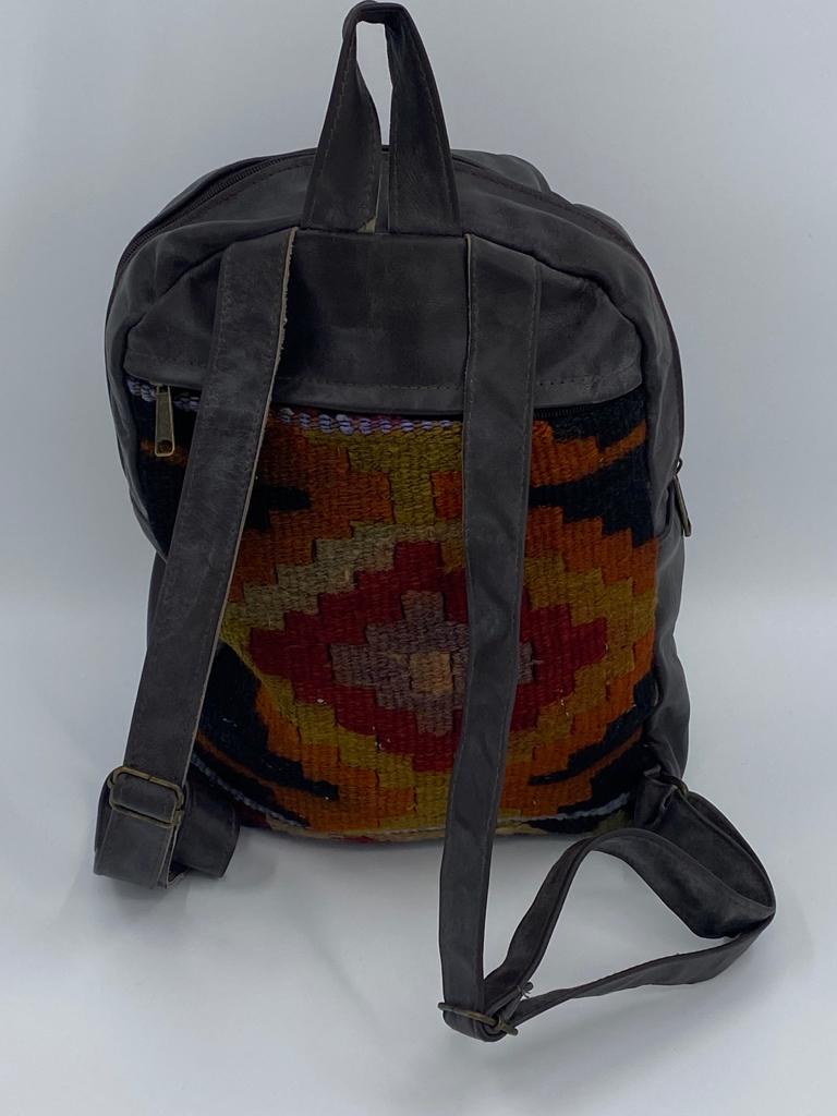 100% Antique Wool, Handmade and Vegetable Dye Backpacks