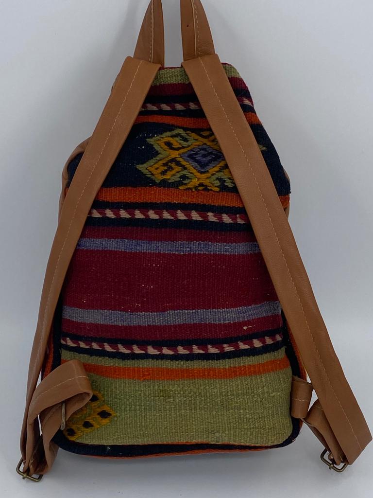 100% Antique Wool, Handmade and Vegetable Dye Backpacks