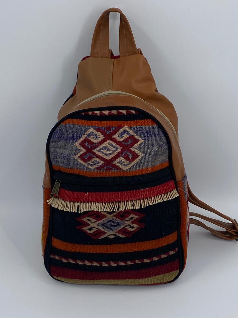 100% Antique Wool, Handmade and Vegetable Dye Backpacks