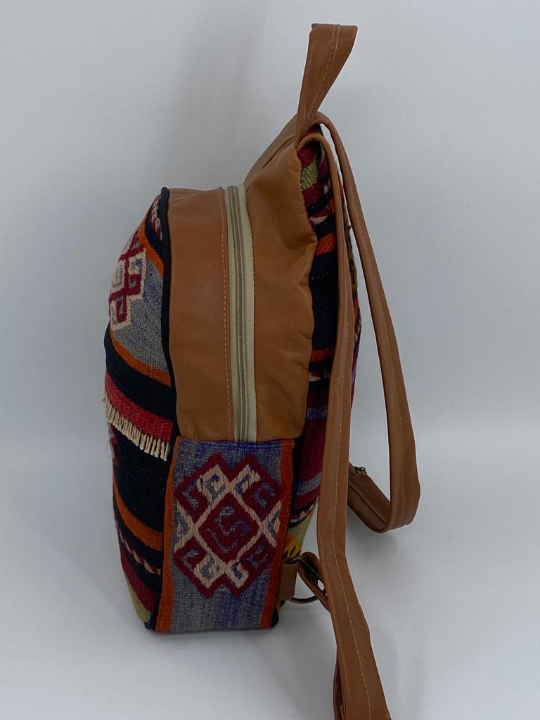 100% Antique Wool, Handmade and Vegetable Dye Backpacks