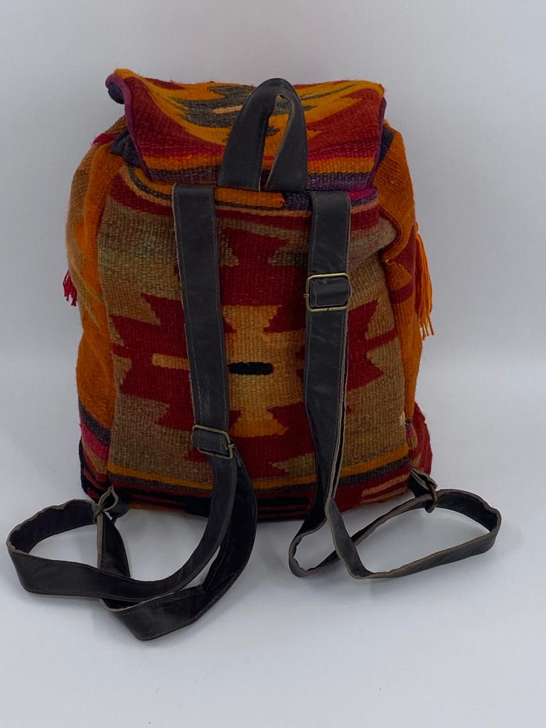 100% Antique Wool, Handmade and Vegetable Dye Backpacks