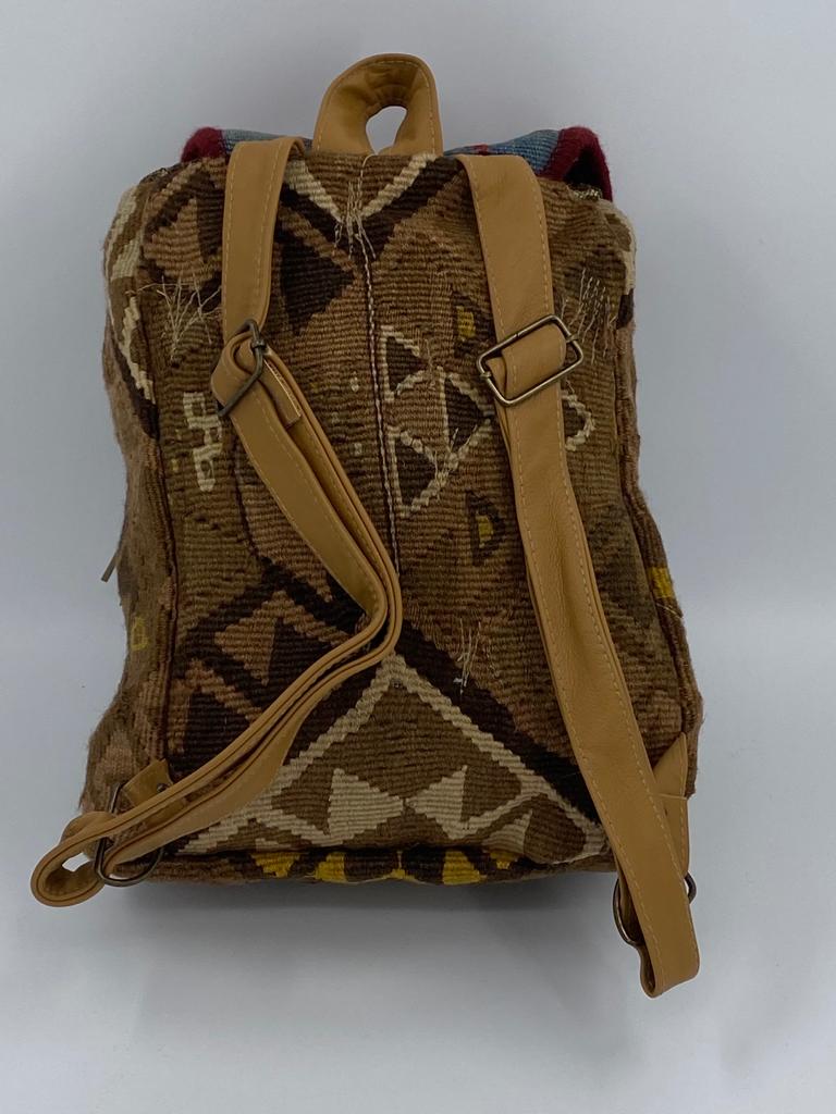 100% Antique Wool, Handmade and Vegetable Dye Backpacks