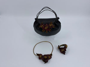 Genuine Leather Bag, Bracelet, Necklaces Set | Handmade in Turkey