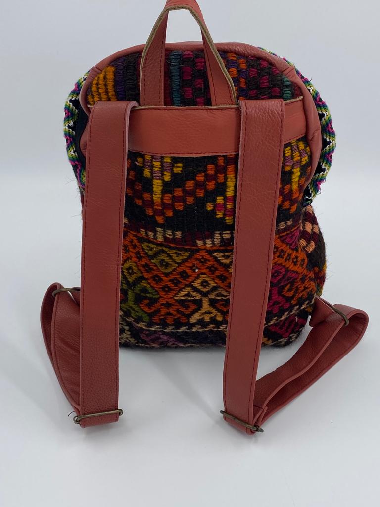 100% Antique Wool, Handmade and Vegetable Dye Backpacks