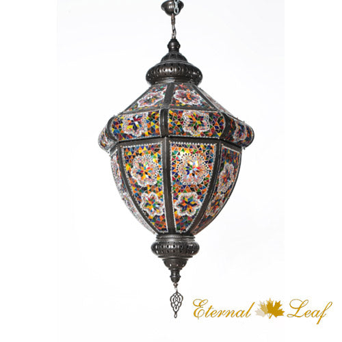 Turkish Stained | Mosaic Glass Victorian Style Ceiling Lamp (FM-BT-T)