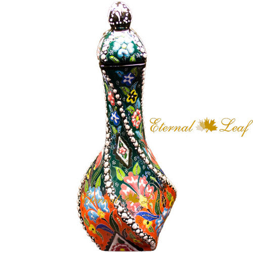 Handmade Turkish Ceramic Olive Oil Bottle Approx. 10"