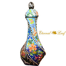 Load image into Gallery viewer, Handmade Turkish Ceramic Olive Oil Bottle Approx. 10&quot;