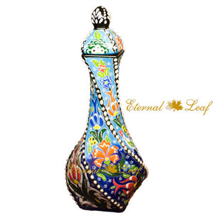 Handmade Turkish Ceramic Olive Oil Bottle Approx. 10"