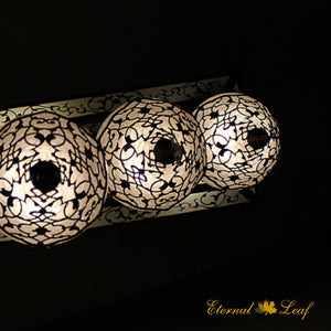 Turkish The Ottoman |  Handmade Glass Rectangle Chandelier (L-M-KA)