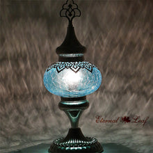 Load image into Gallery viewer, Turkish Stained | Cracked Glass Table Lamp