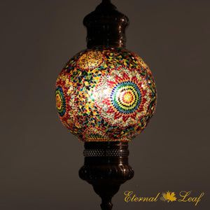 Turkish Stained | Mosaic Glass Round Style Ceiling Lamp (M-50T-T)