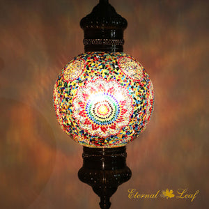 Turkish Stained | Mosaic Glass Round Style Ceiling Lamp (M-50T-T)