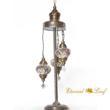 Load image into Gallery viewer, Turkish Stained | Mosaic Glass No:2 Globe Size Floor Lamp