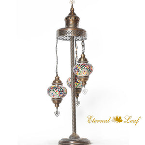 Turkish Stained | Mosaic Glass No:2 Globe Size Floor Lamp