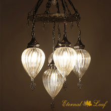 Load image into Gallery viewer, Turkish Stained | Stony Style Pyrex Glass Chandelier (P-ST-L)