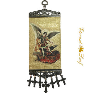 Woven Religious Wall Hanging Icon 4"x 11" (RLG-TR-S2)